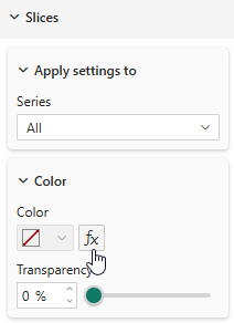 Accessing conditional formatting options for the slices of a Power BI donut chart Accessing conditional formatting options for the slices of a Power BI donut chart