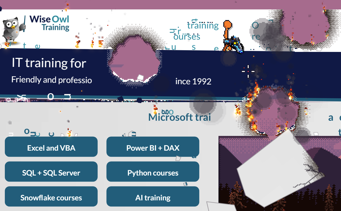 Wise Owl website destroyed Wise Owl website destroyed