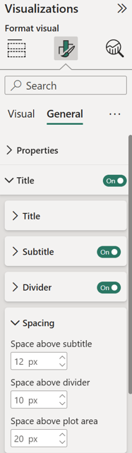 The slider options
