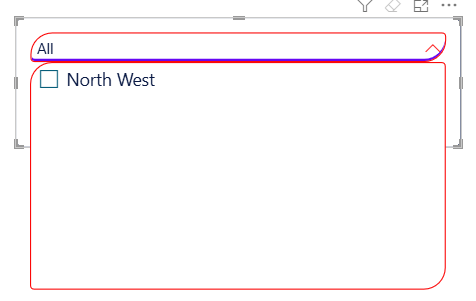 Dropdown slicer with formatting applied Dropdown slicer with formatting applied
