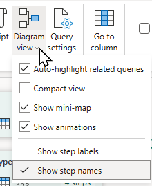 Diagram view options