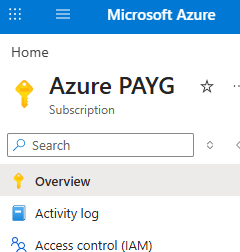 Azure PAYG account Azure PAYG account