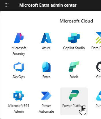 Power Platform admin Power Platform admin