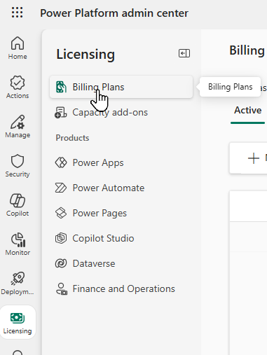 Billing plans in licensing Billing plans in licensing