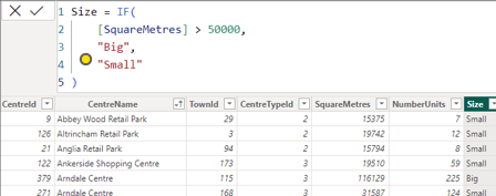 A calculated column A calculated column