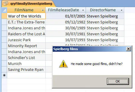 Access VBA Macros exercise - The VBA code editor (image 1)