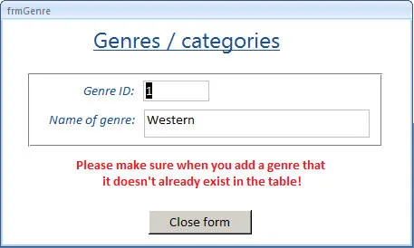 Access VBA Macros exercise - Attaching code to forms (image 1)
