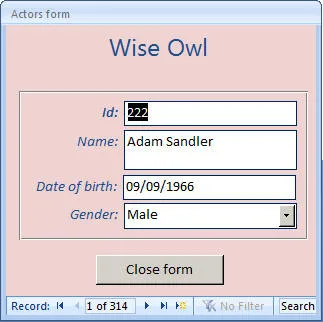 Access VBA Macros exercise - Attaching code to forms (image 2)