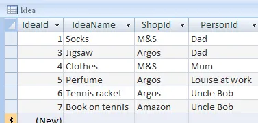 Access 2010 exercise - Designing a database (image 3)