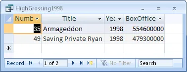 Access 2010 exercise - Creating queries (image 1)