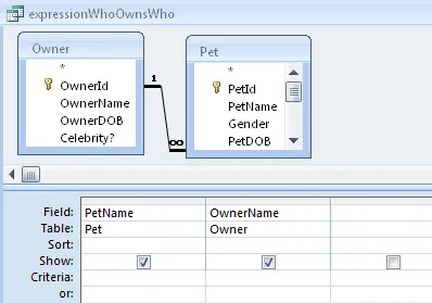 Access 2010 exercise - Advanced queries (image 1)