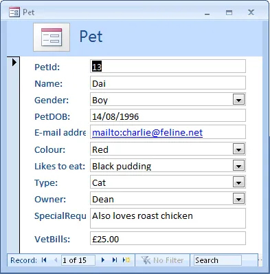 Access 2010 exercise - Creating forms (image 1)
