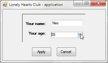 Visual Basic 2010 exercise - Form validation (image 1)