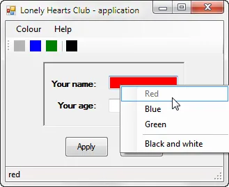 Visual Basic 2010 exercise - Menus and toolbars (image 1)