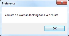 Confirmation of choice