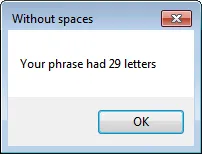 The second button message