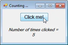 Counting number of clicks