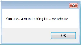 Confirmation message