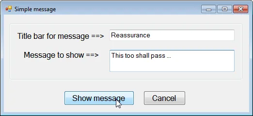 Message form