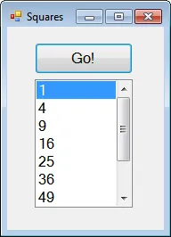 List of squares in listbox