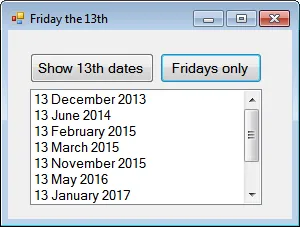 List of Friday 13th dates