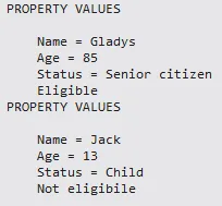 Debug output from application form