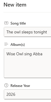 Adding a new song