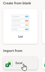 Adding list from Excel
