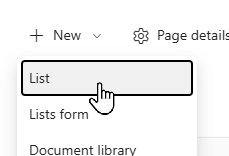 Adding a list