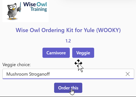 Order button