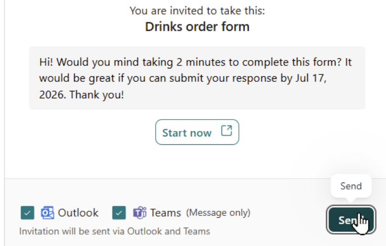 Drnks order form