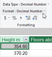 Formatting a column of numbers in a Power Pivot data model Formatting a column of numbers in a Power Pivot data model
