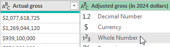 Changing the data type of a column in Power Query. Changing the data type of a column in Power Query.