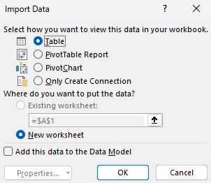 Choosing where to load multiple queries in Power Query for Excel