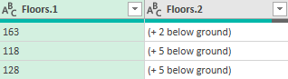 Split columns in Power Query