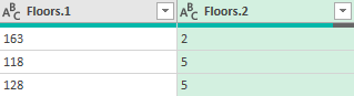 Columns with extracted values in Power Query