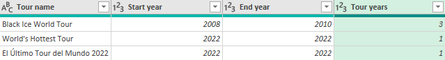 A custom column in Power Query for Excel