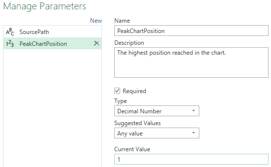 Creating a number parameter in Power Query for Excel Creating a number parameter in Power Query for Excel