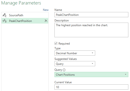 Using a query to populate a list of suggested values in a Power Query parameter Using a query to populate a list of suggested values in a Power Query parameter