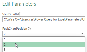 Editing parameters in Power Query using a list of selected values. Editing parameters in Power Query using a list of selected values.