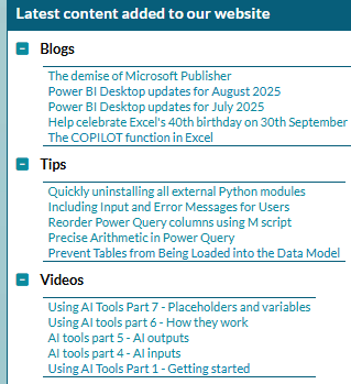 Latest  content on home page