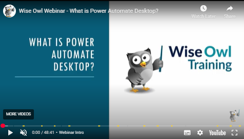 Video of Wise Owl webinar