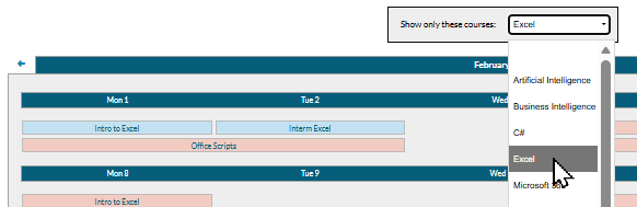 Online calendar