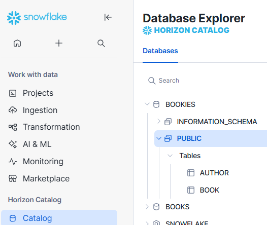 Snowsight user interface Snowsight user interface