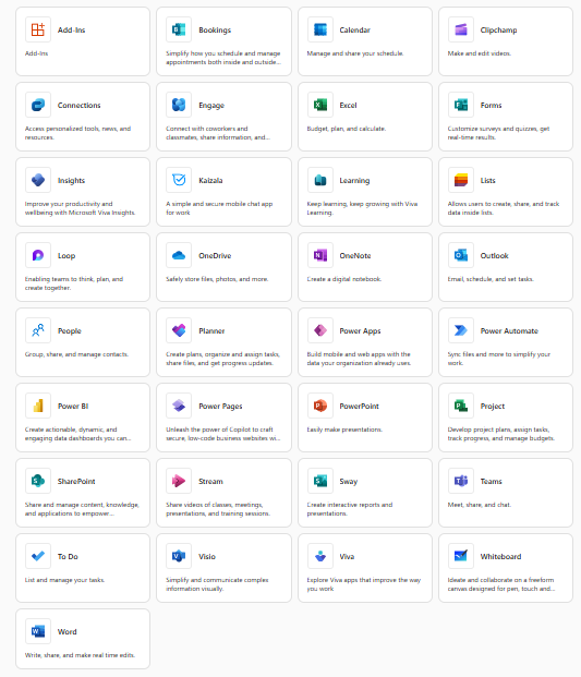 365 apps