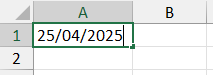 Entering the current date with a keyboard shortcut in Excel