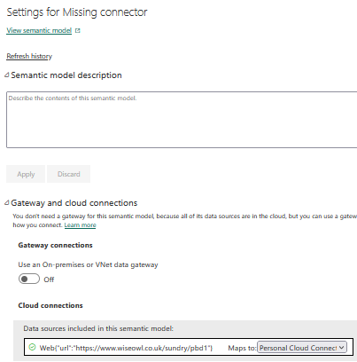 Fixed using a cloud connector