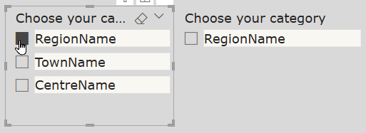 Field parameters show the name of the selected field by default