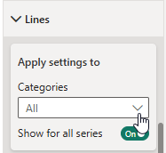 Power BI format lines property