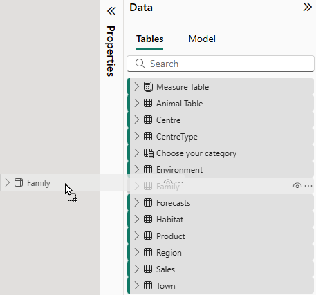 Drag the columns in from the right